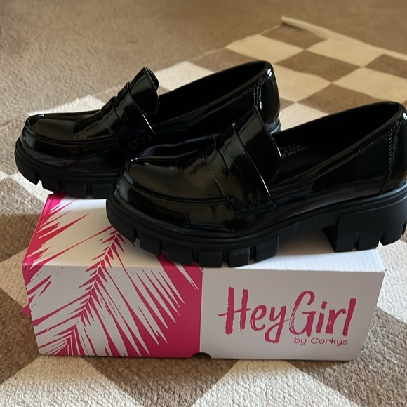 Corky’s - Hey Girl! Keeper Glossy Black Patent Loafer - 8 - Picture 7 of 7